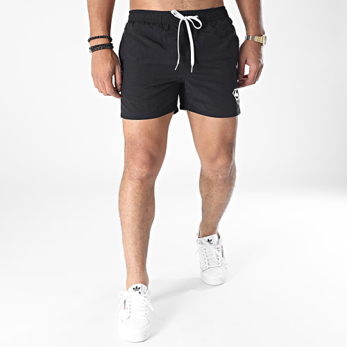 Short De Bain Logo Noir Blanc
