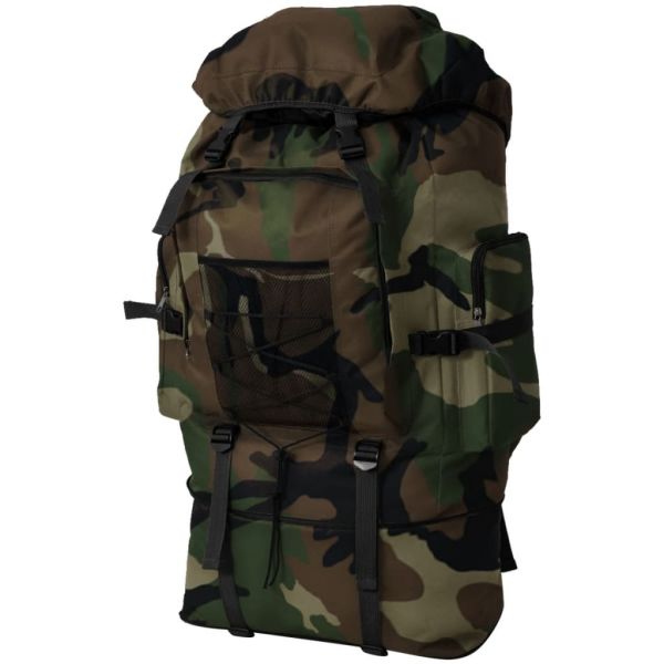 vidaXL Mochila Estilo Camuflagem do Exército Xxl 100 L - 91095
