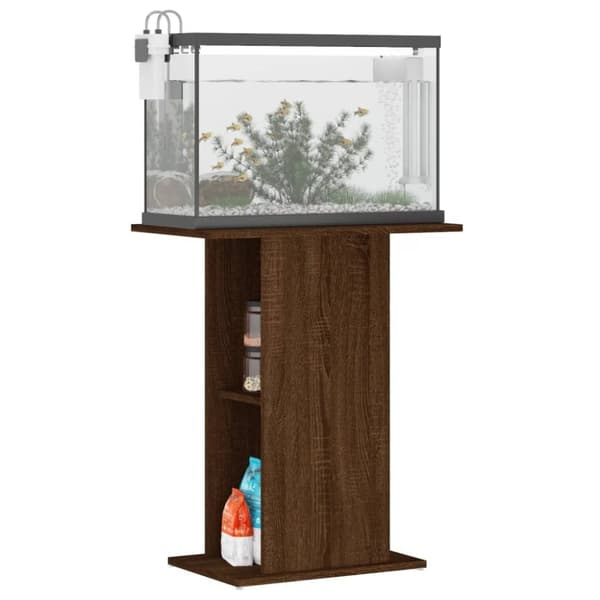 vidaXL Akvariumstativ brun eik 60,5x36x72,5 cm konstruert tre