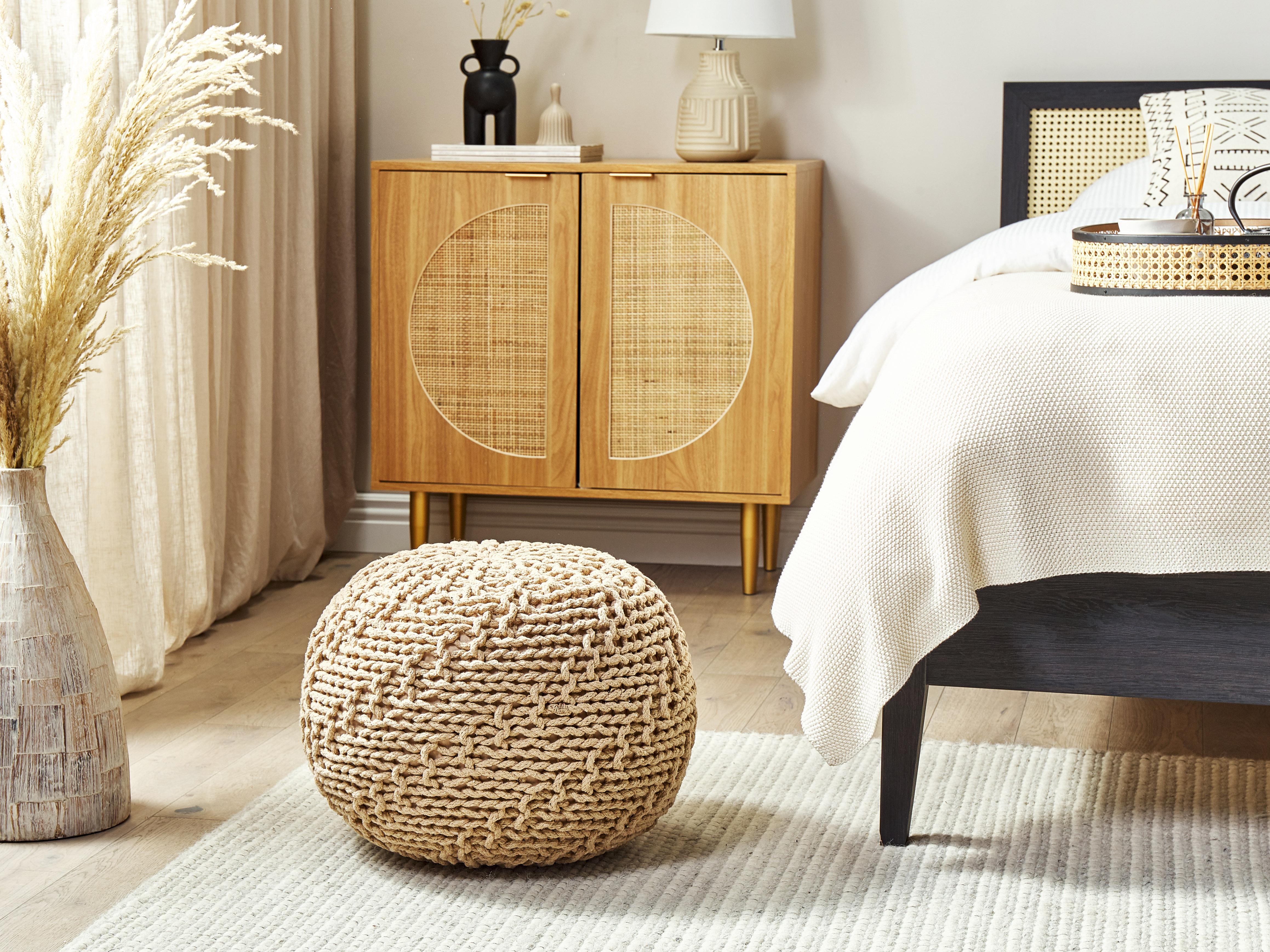 Poef PRIENE Katoen Beige