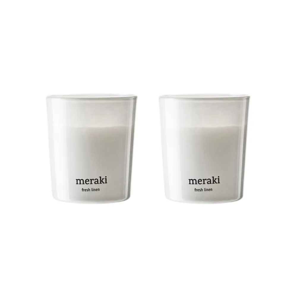 Meraki Duftlys Fresh Linen - 60 g.