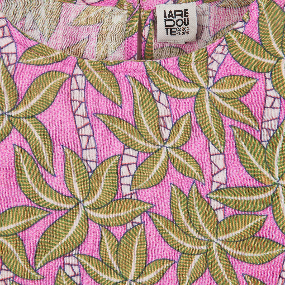 COLEÇÕES LA REDOUTE<br>Blusa cropped estampada, sem mangas