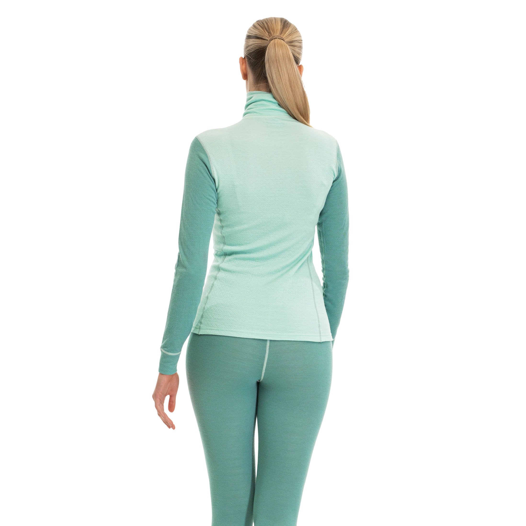 Inner:Dual Merino Half Zip Women Mint Crush / Dark Mint Crush