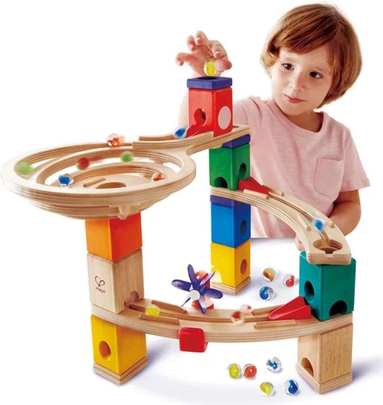 Hape - E6021 - Knikkerbaan - Hout - 27 Onderdelen - Vanaf 4 Jaar
