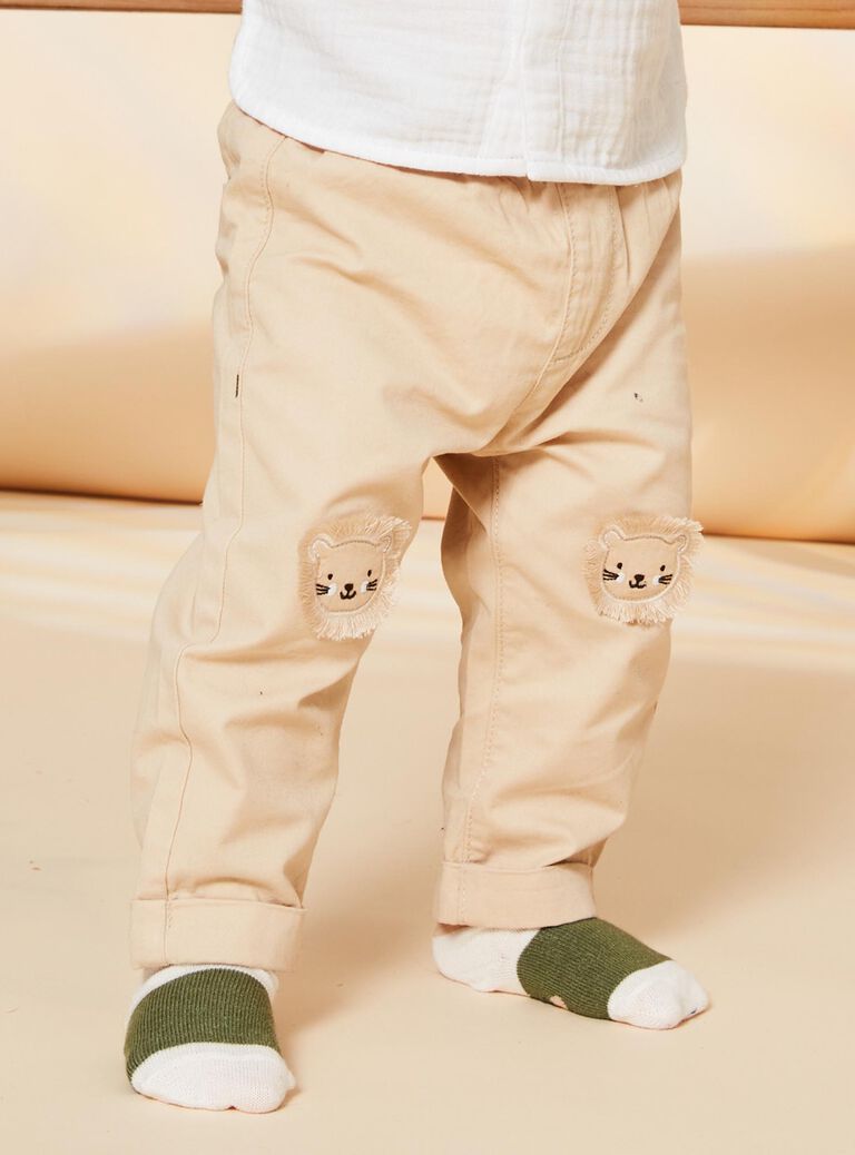 Pantalon beige clair en twill