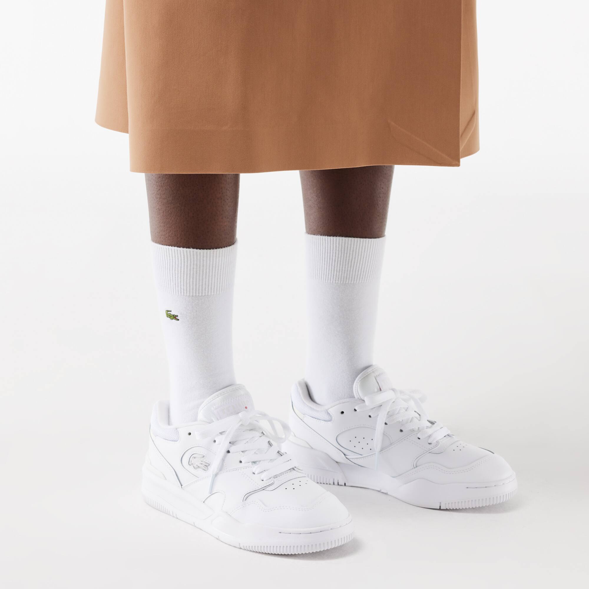 Damen-Sneakers Lineshot aus Leder mit Signatur an der Ferse Sneakers - Weiss - Lacoste - Damen