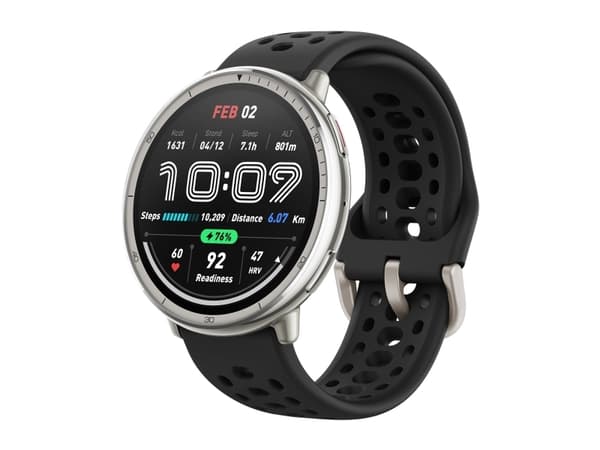 Amazfit Active 2 - Smartklokke med sportstropp - silikon - svart - håndleddstørrelse: 135-195 mm - display 1.32