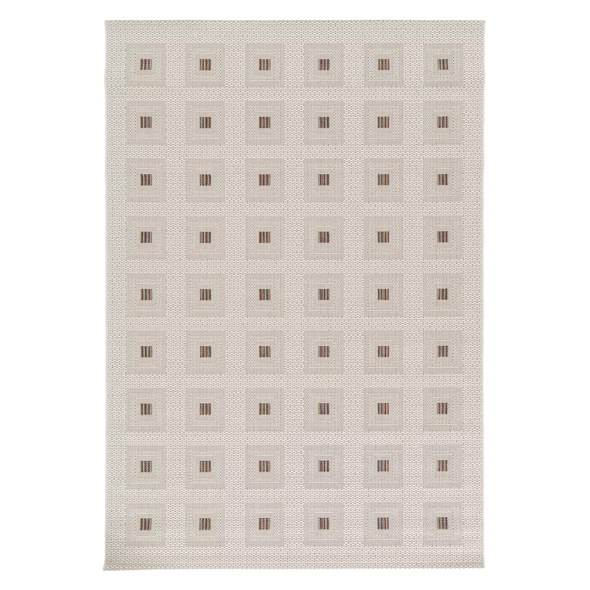 Flachwebteppich Iris beige,bunt