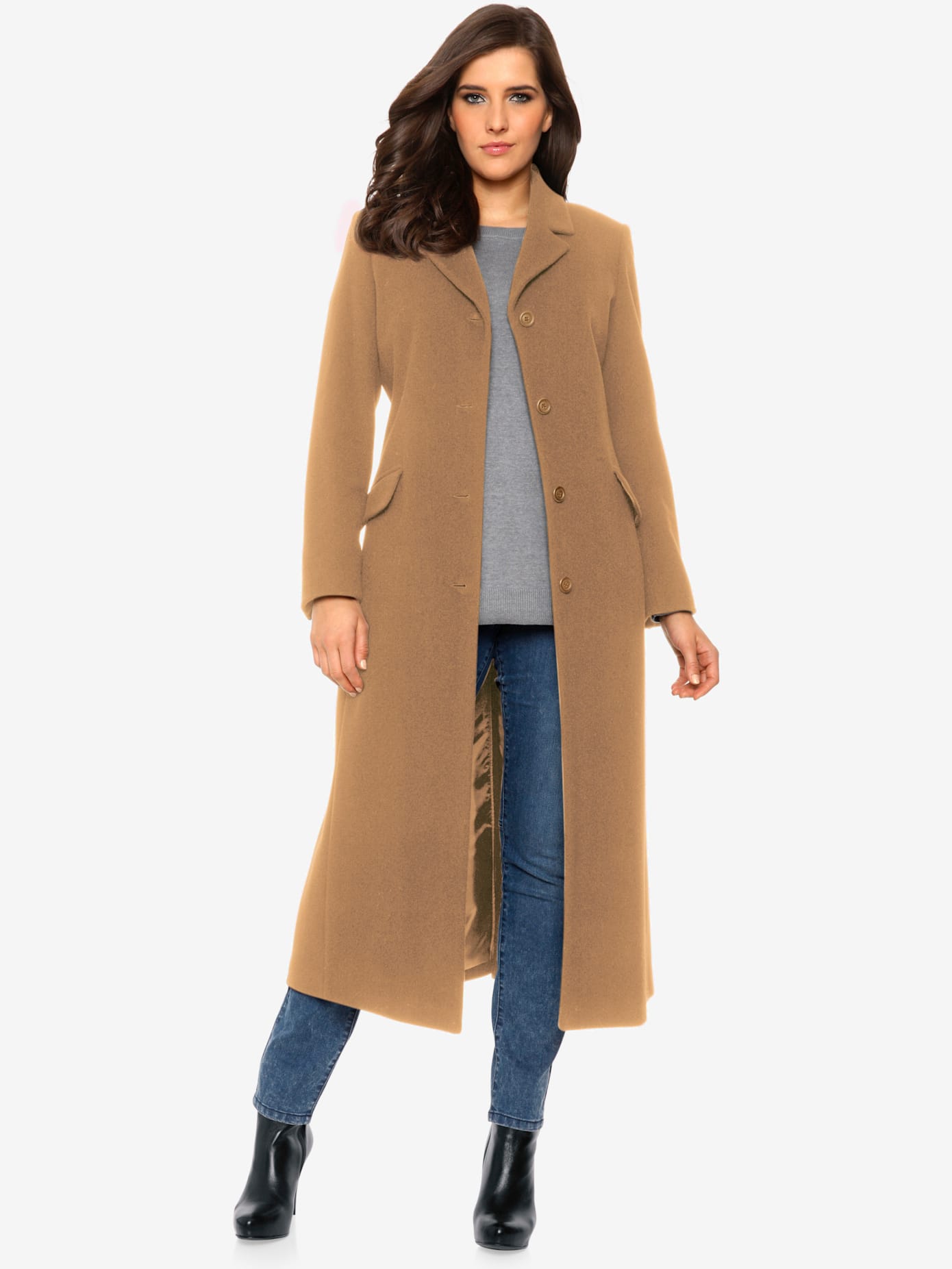 Manteau blazer coupe longue classique