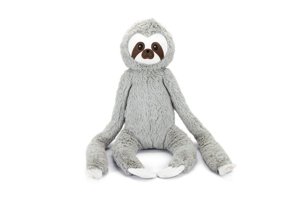 Beeztees Luiaard Knuffel - Hondenspeelgoed - Grijs - 16x30x80 cm - XL