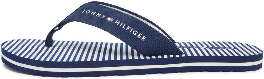 TOMMY HILFIGER Teenslipper 'Ithaca' donkerblauw wit