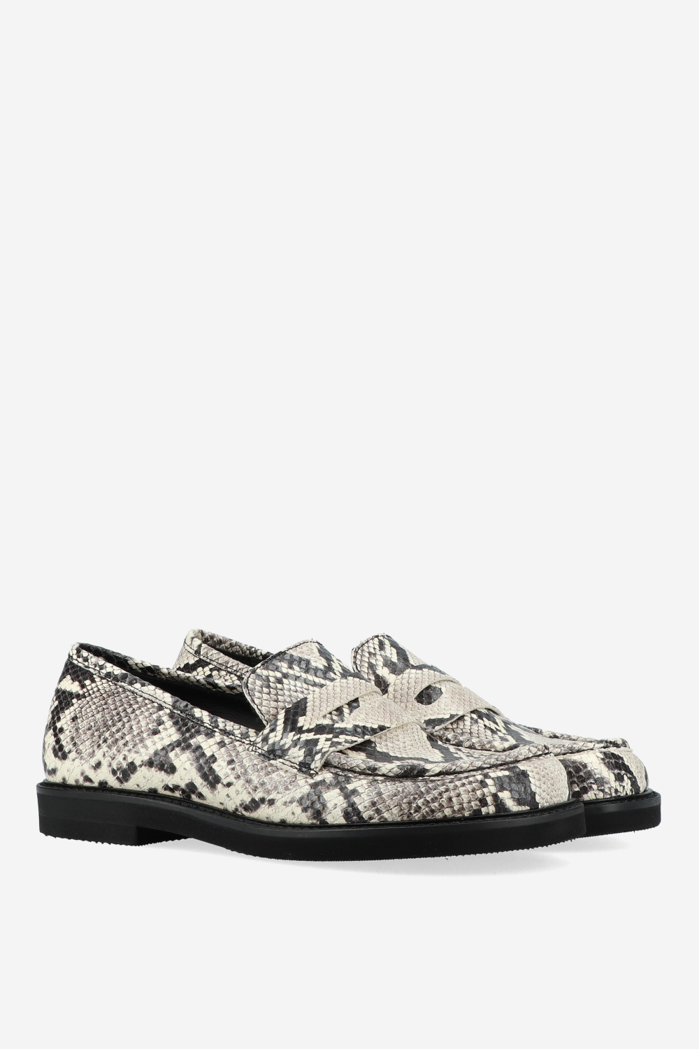 Pitone leather loafers
