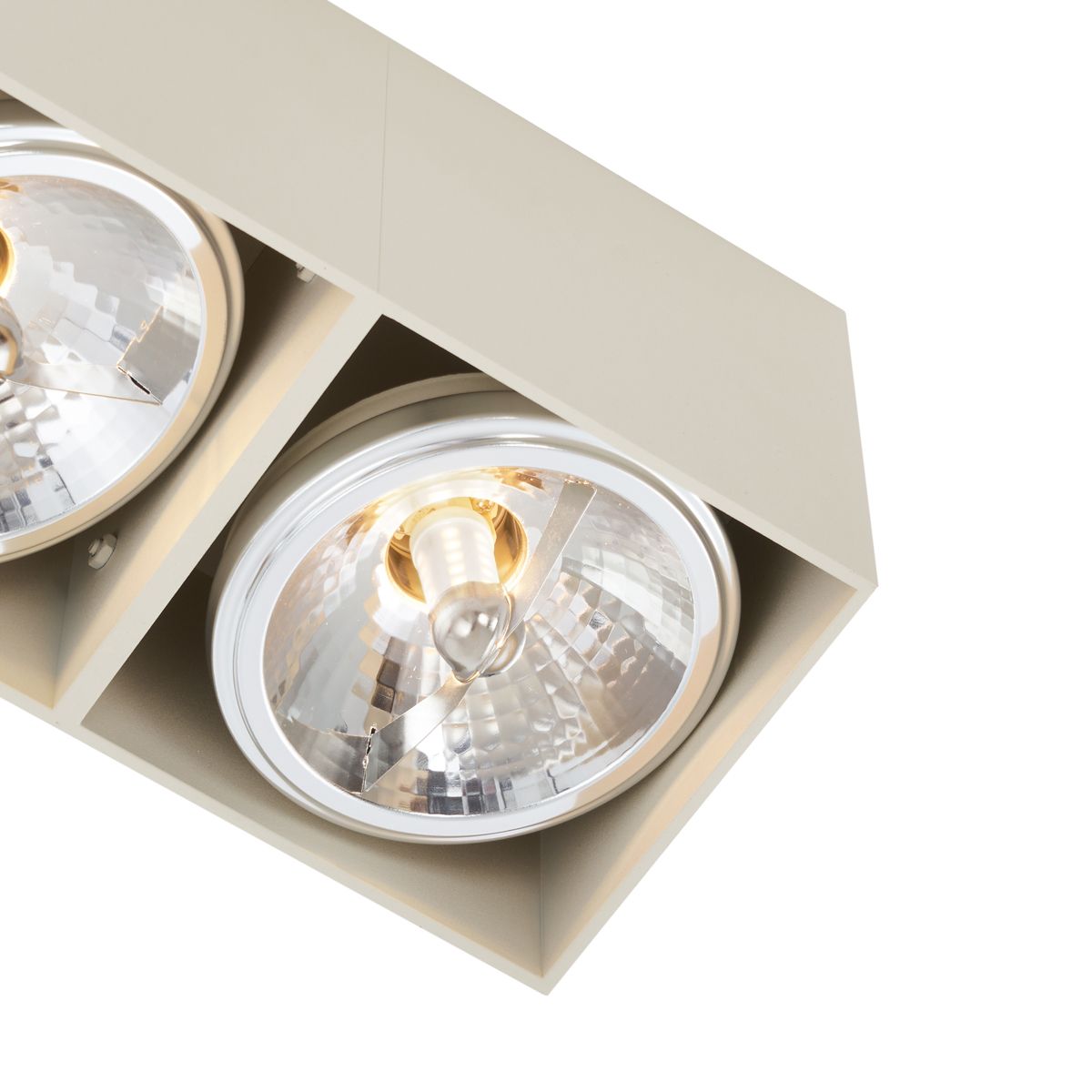 Moderne opbouwspot beige G9 draai- en kantelbaar 2-lichts - Box