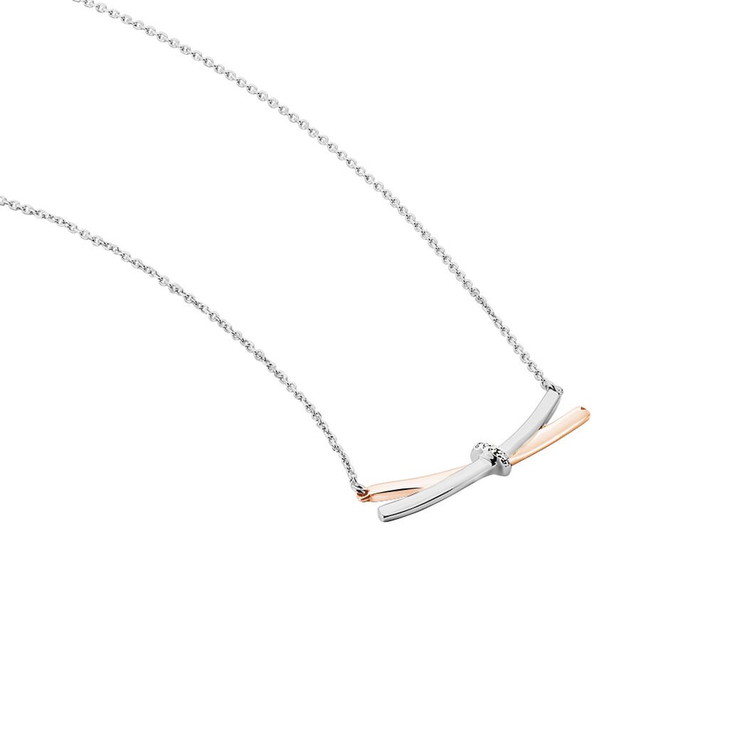 Collier Tonnia Or Bicolore Diamant
