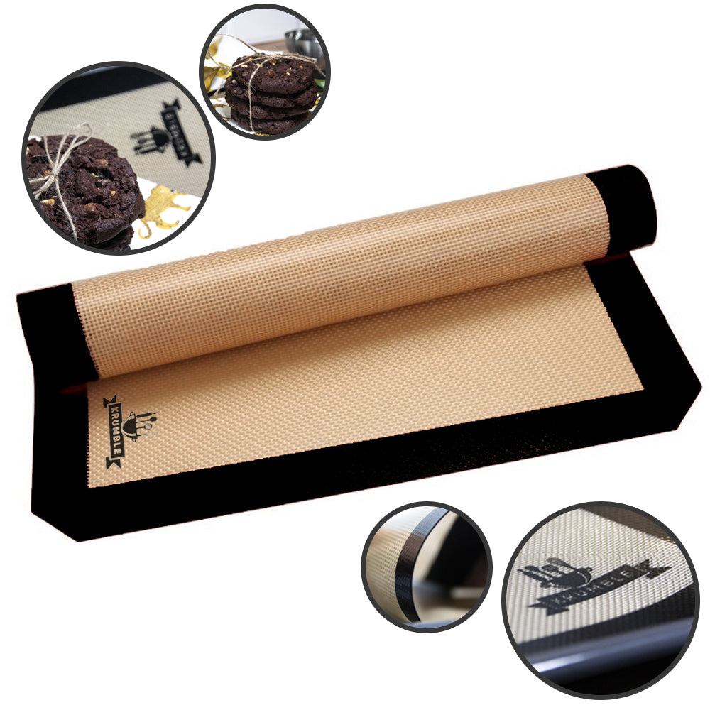 Krumble Siliconen bakmat - zwart