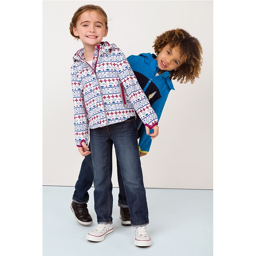 Junior - Jeans coupe droite effet used - Blue black