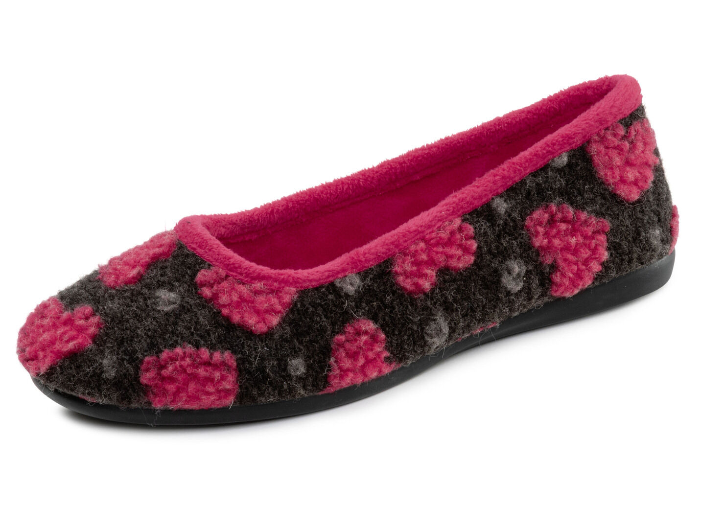 Laurina, stylische Damen-Ballerinas, mit Herzchen-Dessin