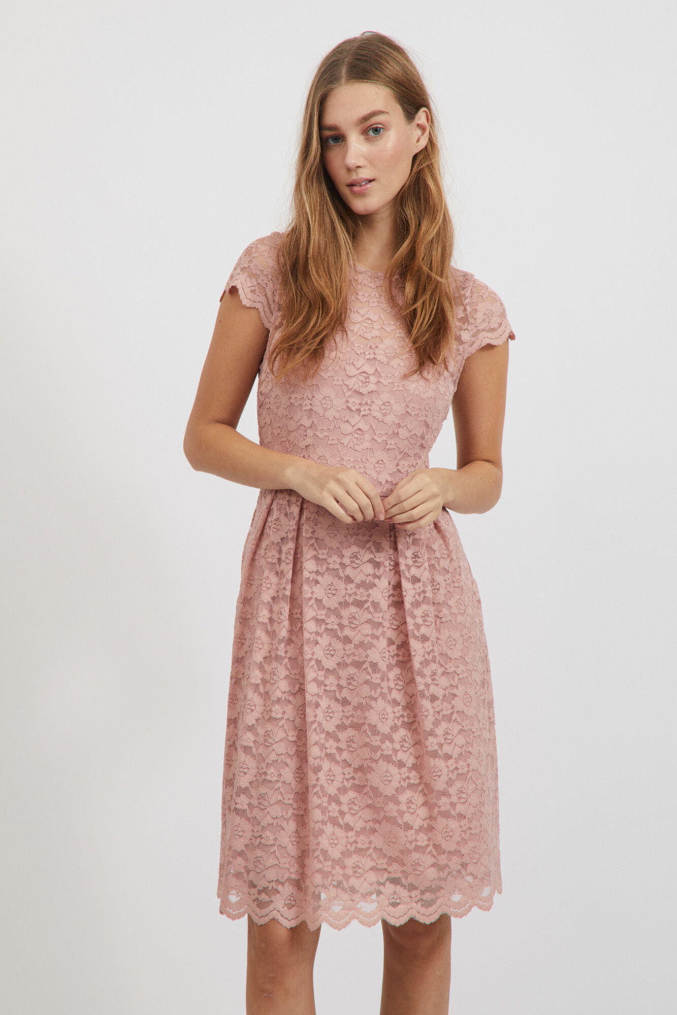 Vestido curto envelope - Rosa