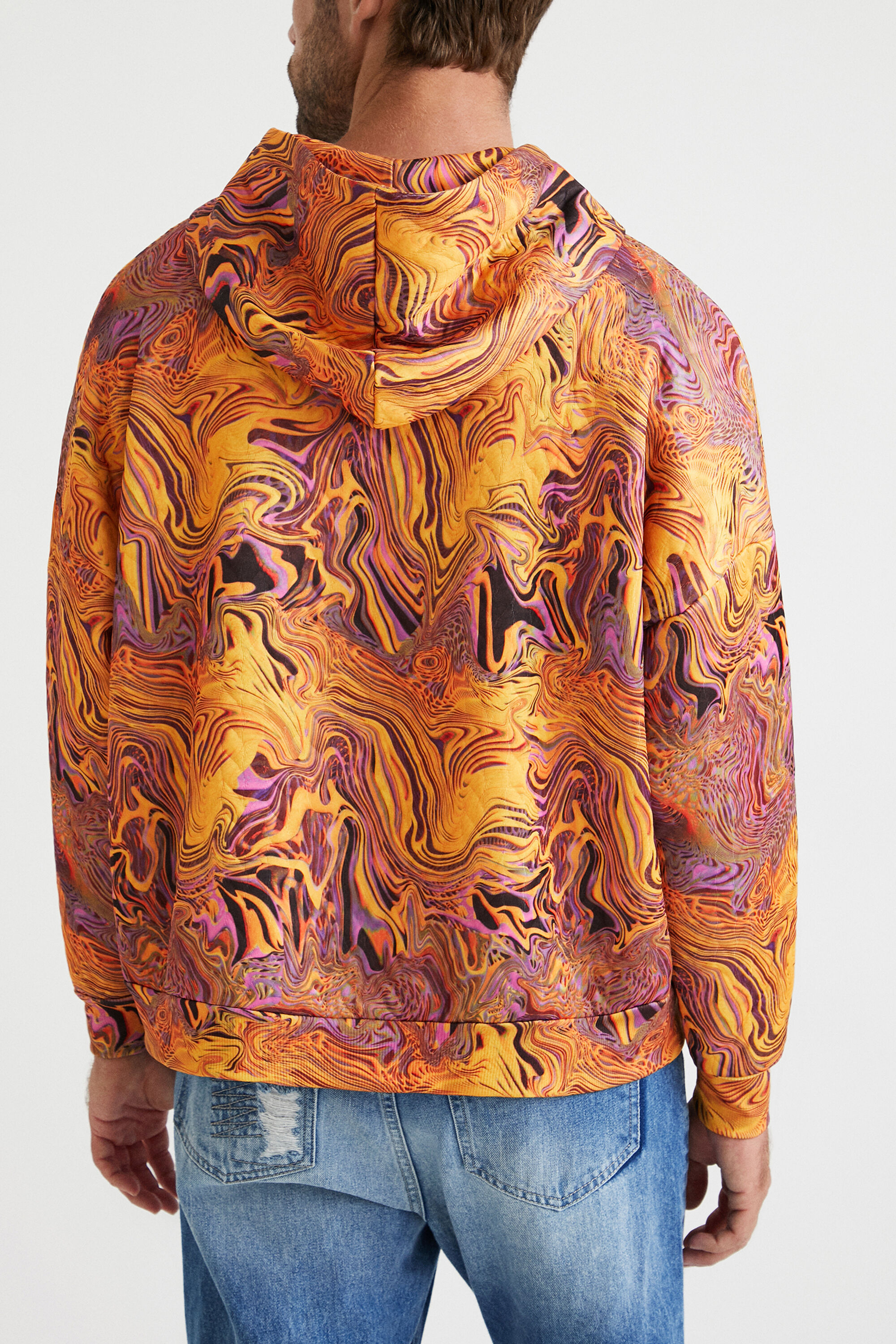 Sweat-shirt unisexe effet marbré