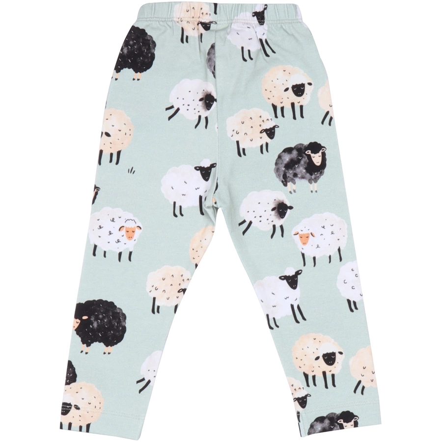 Walkiddy Leggings Fluffy Sheeps grün