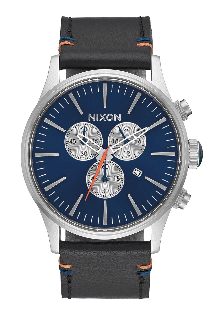 Nixon The Sentry Chrono Leather Blue Sunray A4051258