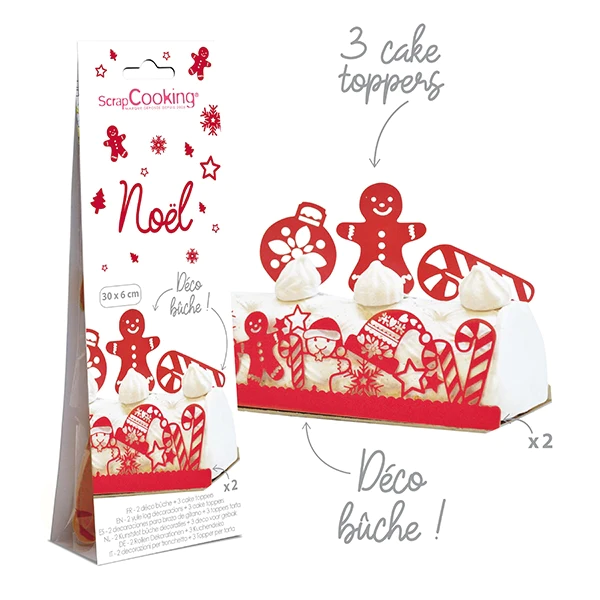 Kit de décoration pour bûche Noël Scrapcooking
