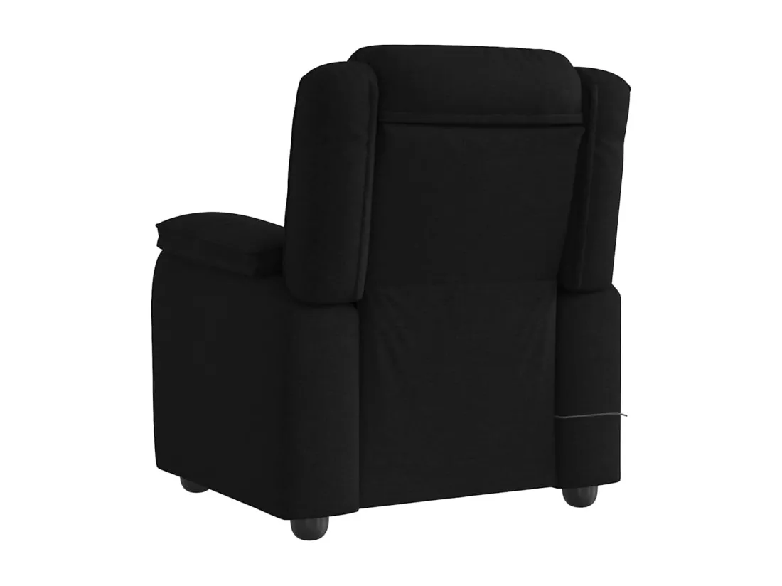 Fauteuil de massage inclinable Noir Tissu