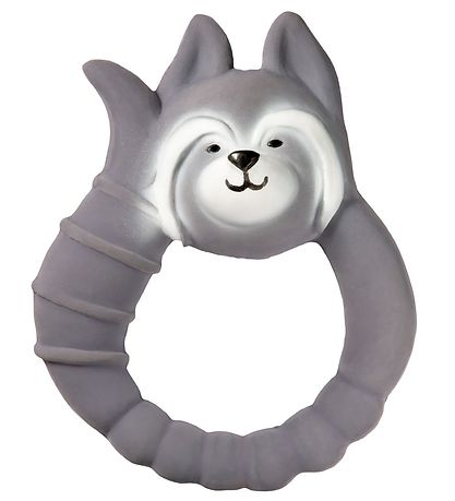 Natruba Beißring - Naturgummi - Waschbär - Grau