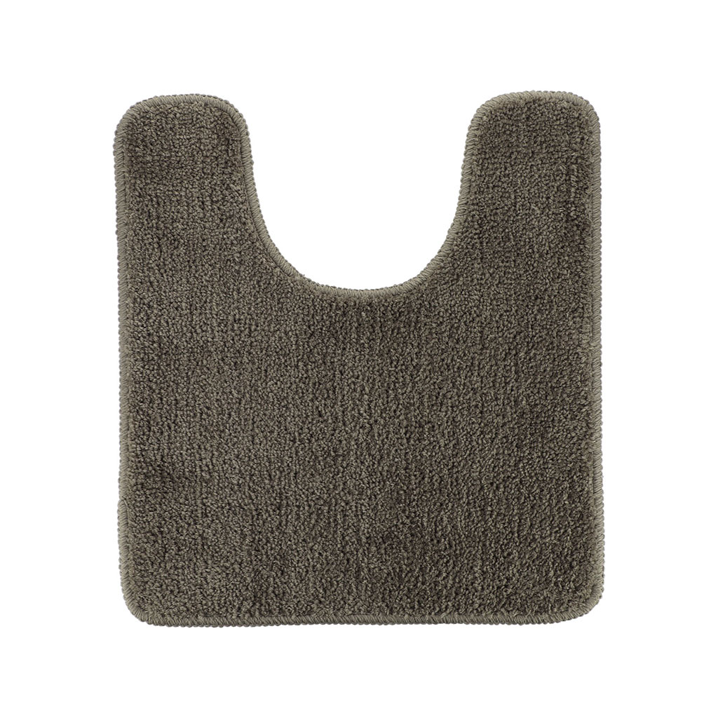 Tapis contour WC doux taupe 45x50cm
