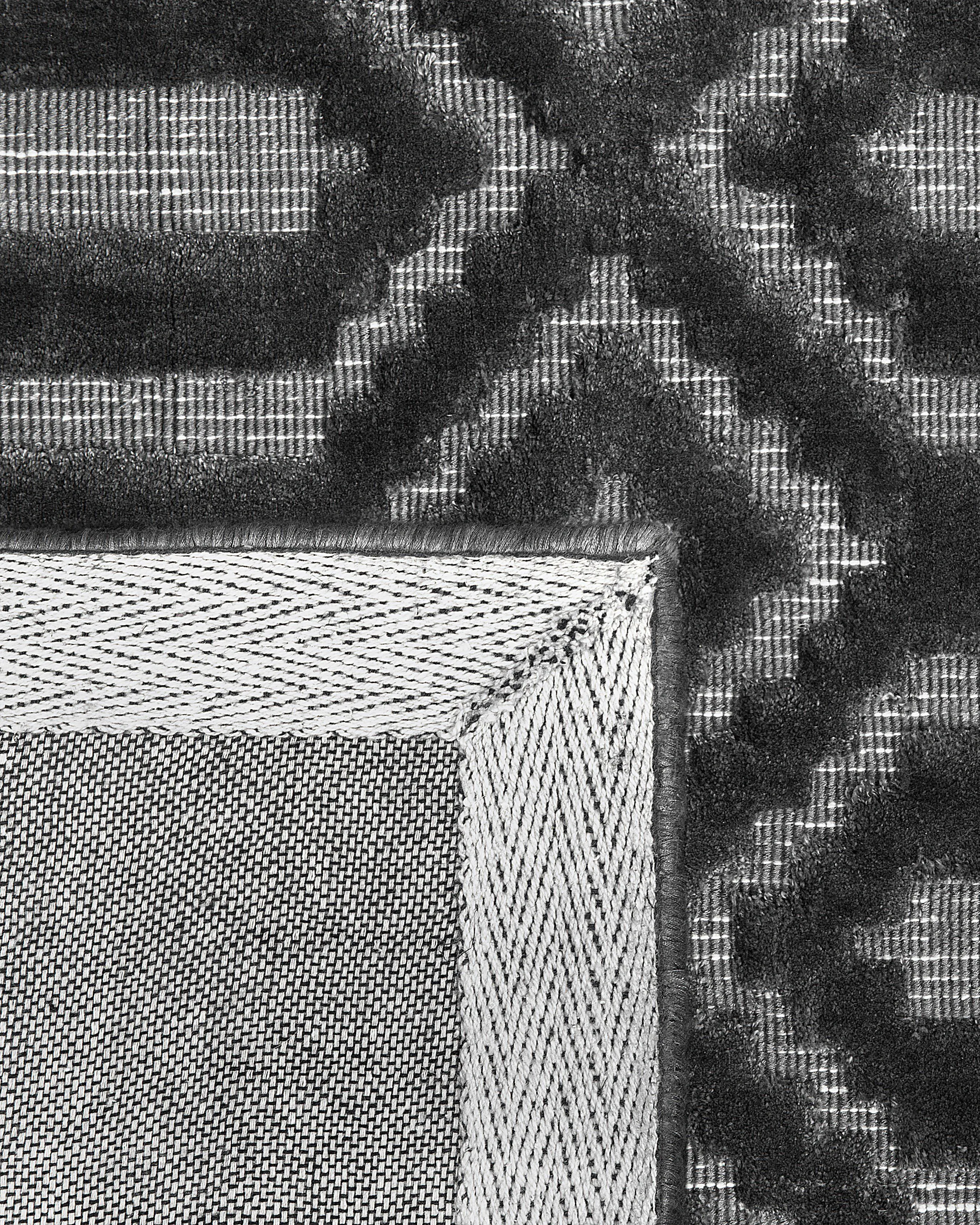 Vloerkleed ADATEPE Donkergrijs 160 x 230 cm Viscose