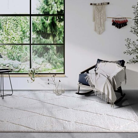 Vloerkleed Perrotin - Crème Wit