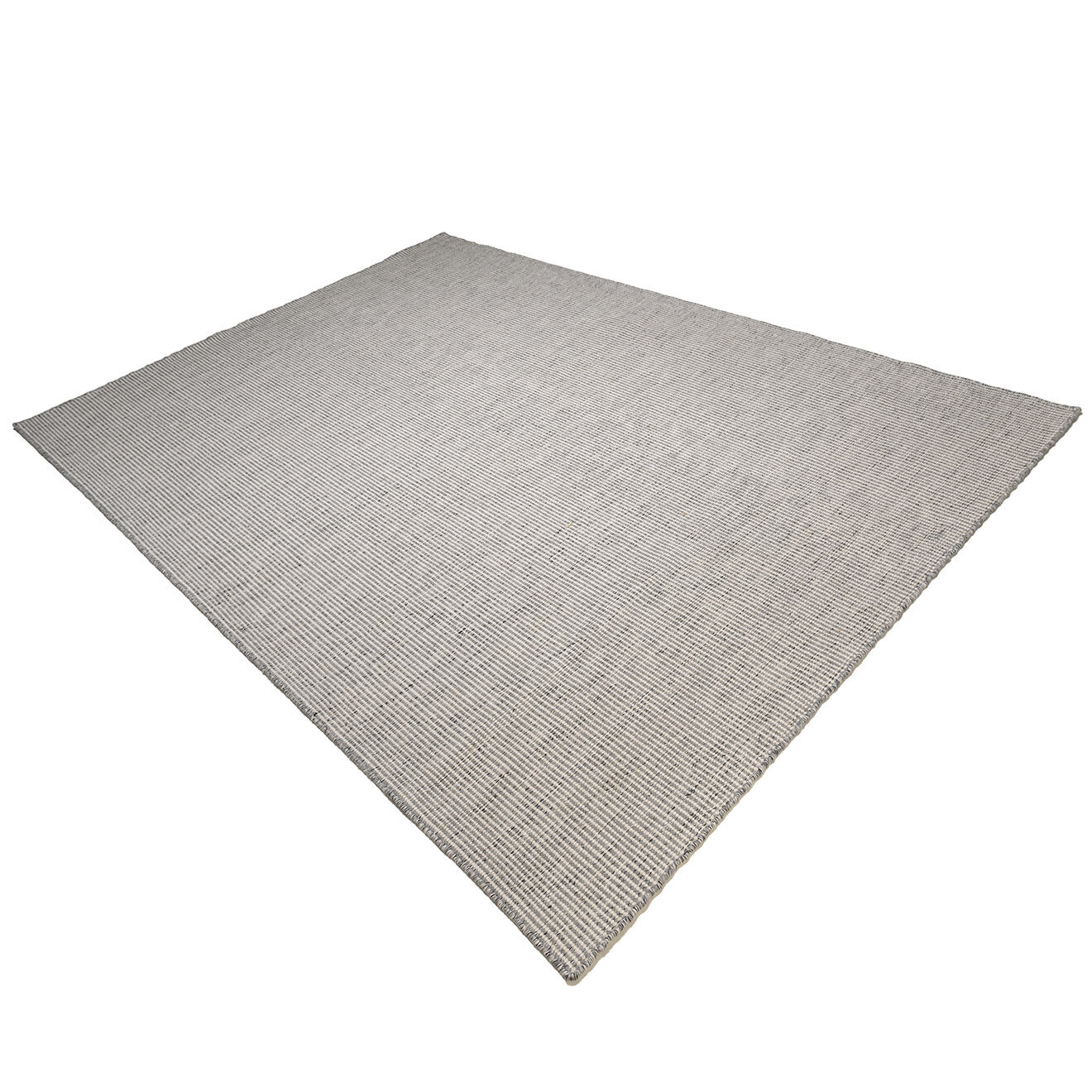 Macabane Tapis en Laine tissée Quentin blanc/gris - 290x200 cm