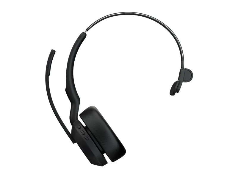 Jabra Evolve2 55 MS Mono - Headset - på øret - Bluetooth - trådløs - aktiv støjfjerning - USB-A via Bluetooth adapter - sort - Zoom Certified, Cisco Webex Certified, Tencent Meeting Certified, Alcatel-Lucent Certified, Avaya Certified, Unify Certifie