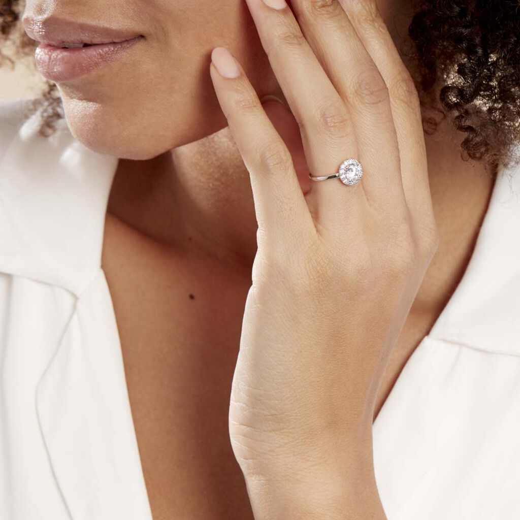 Bague Eternite Argent Blanc Oxyde De Zirconium