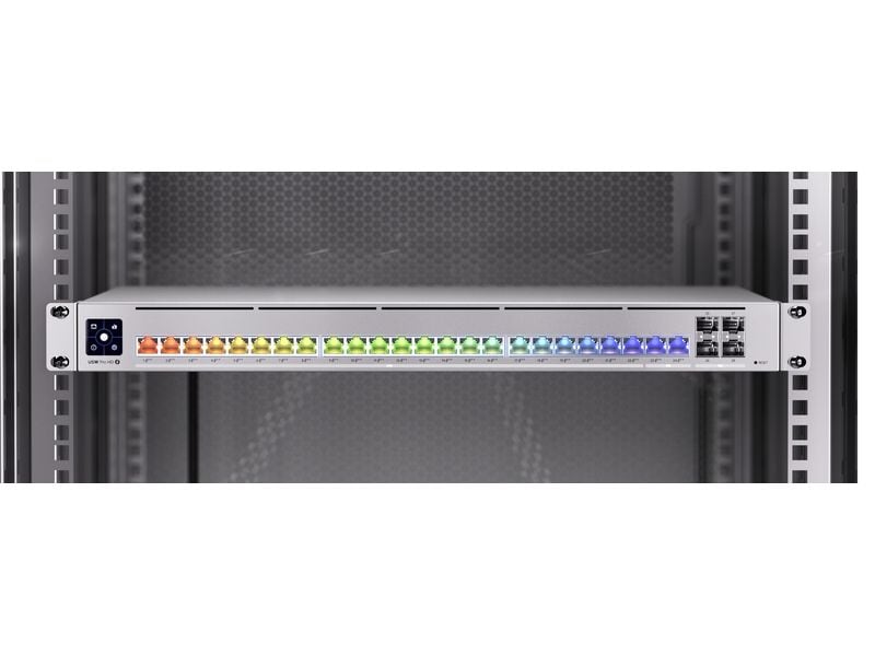 Ubiquiti PoE Switch UniFi USW-Pro-HD-24-PoE 28 Port Professioneller Layer-3-Etherlighting-Switch mit (2) 10 GbE PoE  , (22) 2,5 GbE PoE   und (4) 10G SFP -Ports