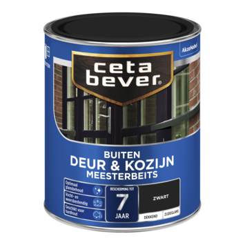 CetaBever Meesterbeits Deur & Kozijn zijdeglans dekkend zwart 750 ml