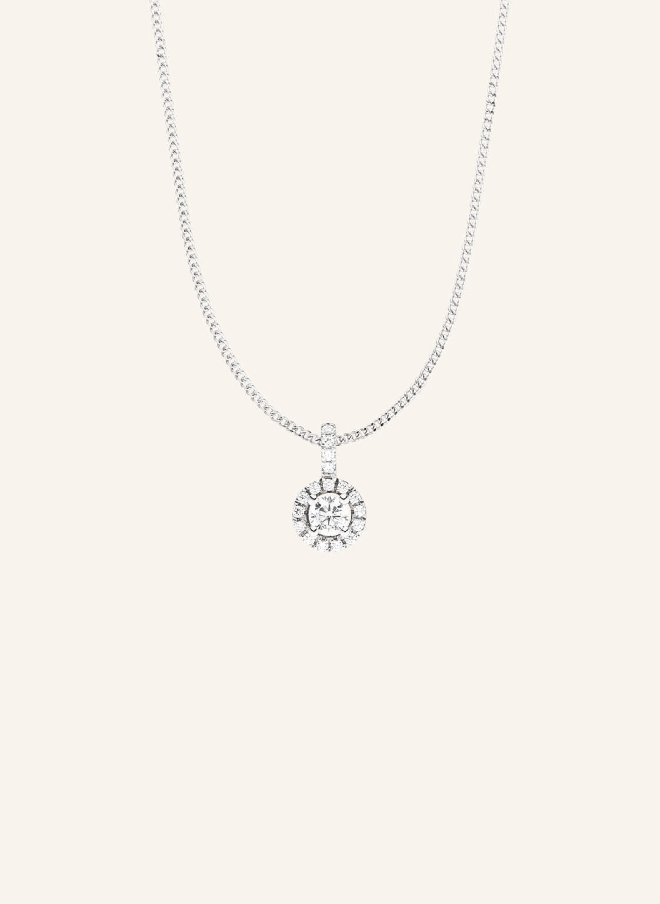 VEYNOU Halskette CAMILLA aus 14 Karat Weißgold und 0,18ct. lab-grown Diamanten