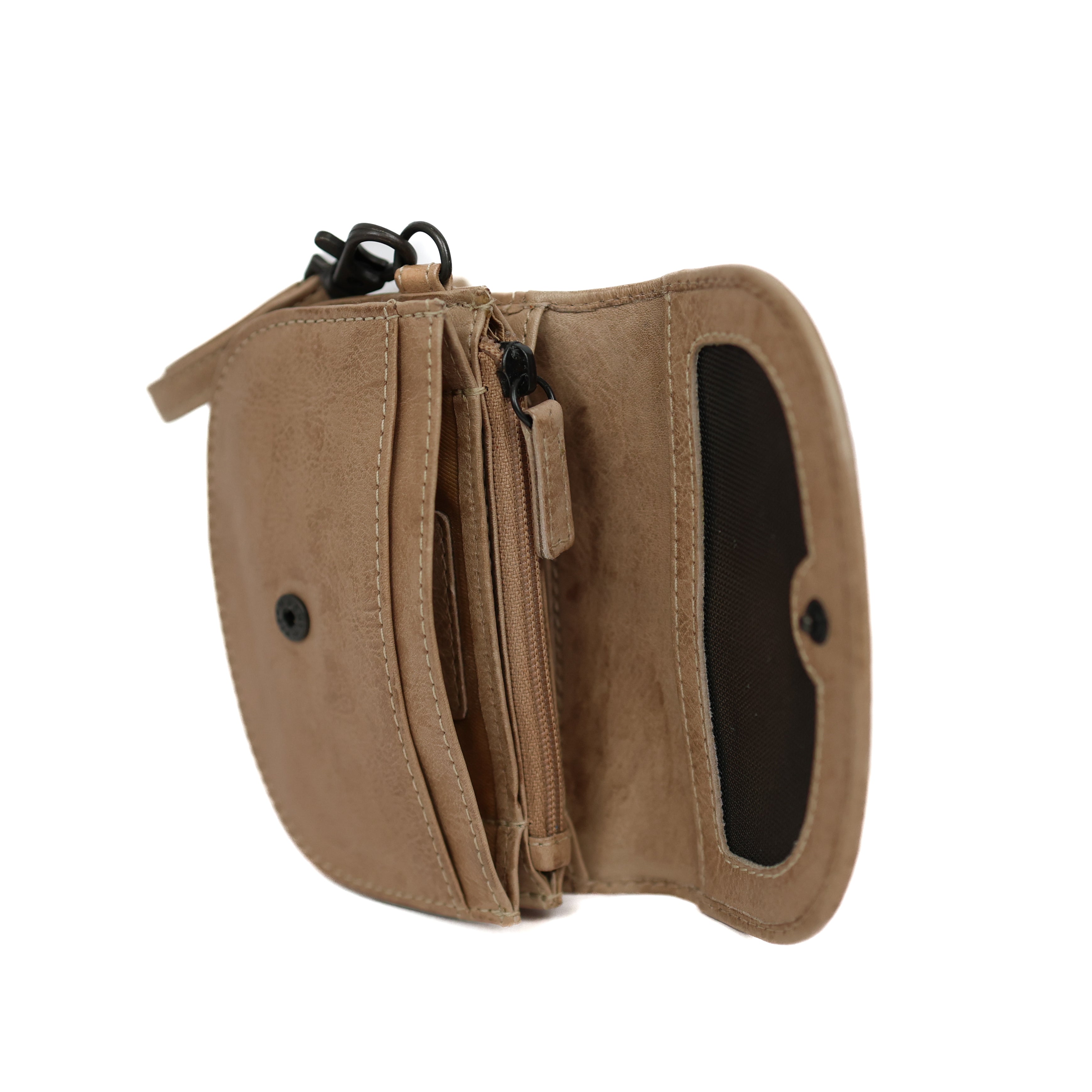 Portemonneetje met polsband 'Eva' beige Beige