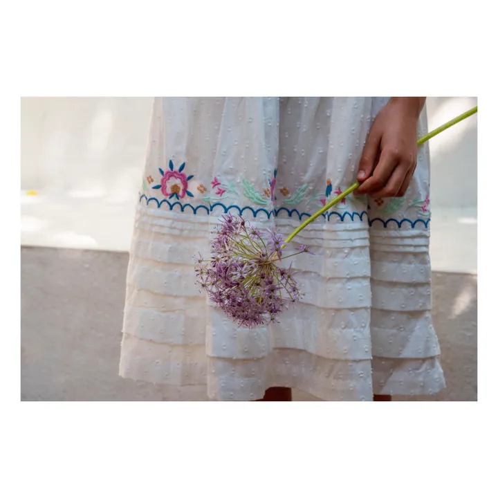 Lali Robe Nanette Fleurie Brodée | Crème