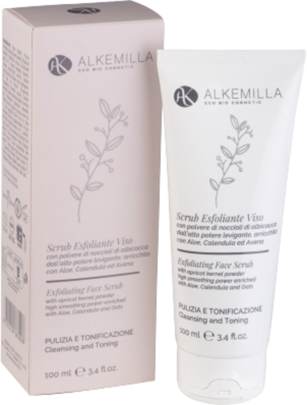 Alkemilla Eco Bio Cosmetic  Gesichtspeeling, 100 ml
