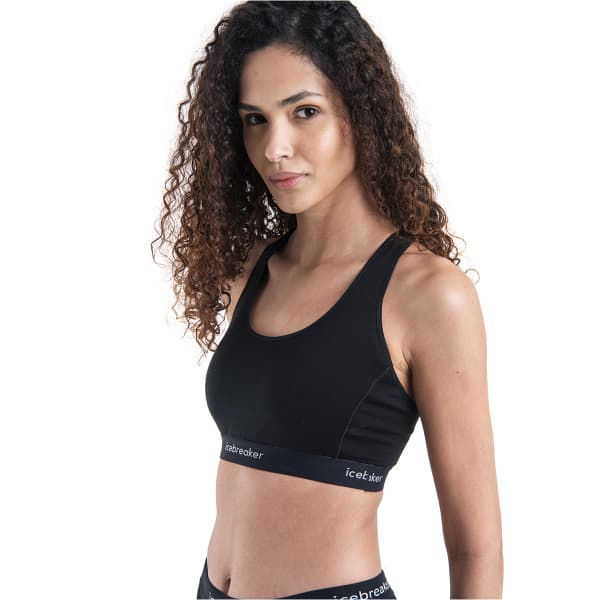 Brassière running ICEBREAKER W MERINO 125 ZONEKNIT RACERBACK BRA BLACK