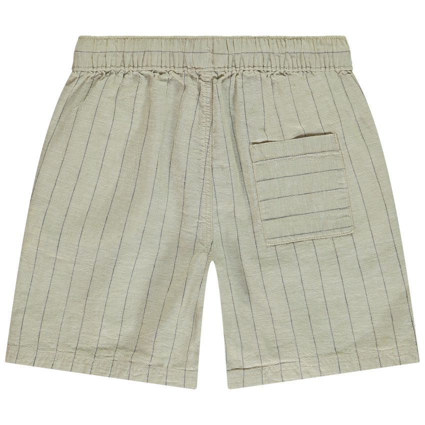 Bermuda rayé en toile pour garçon - Beige