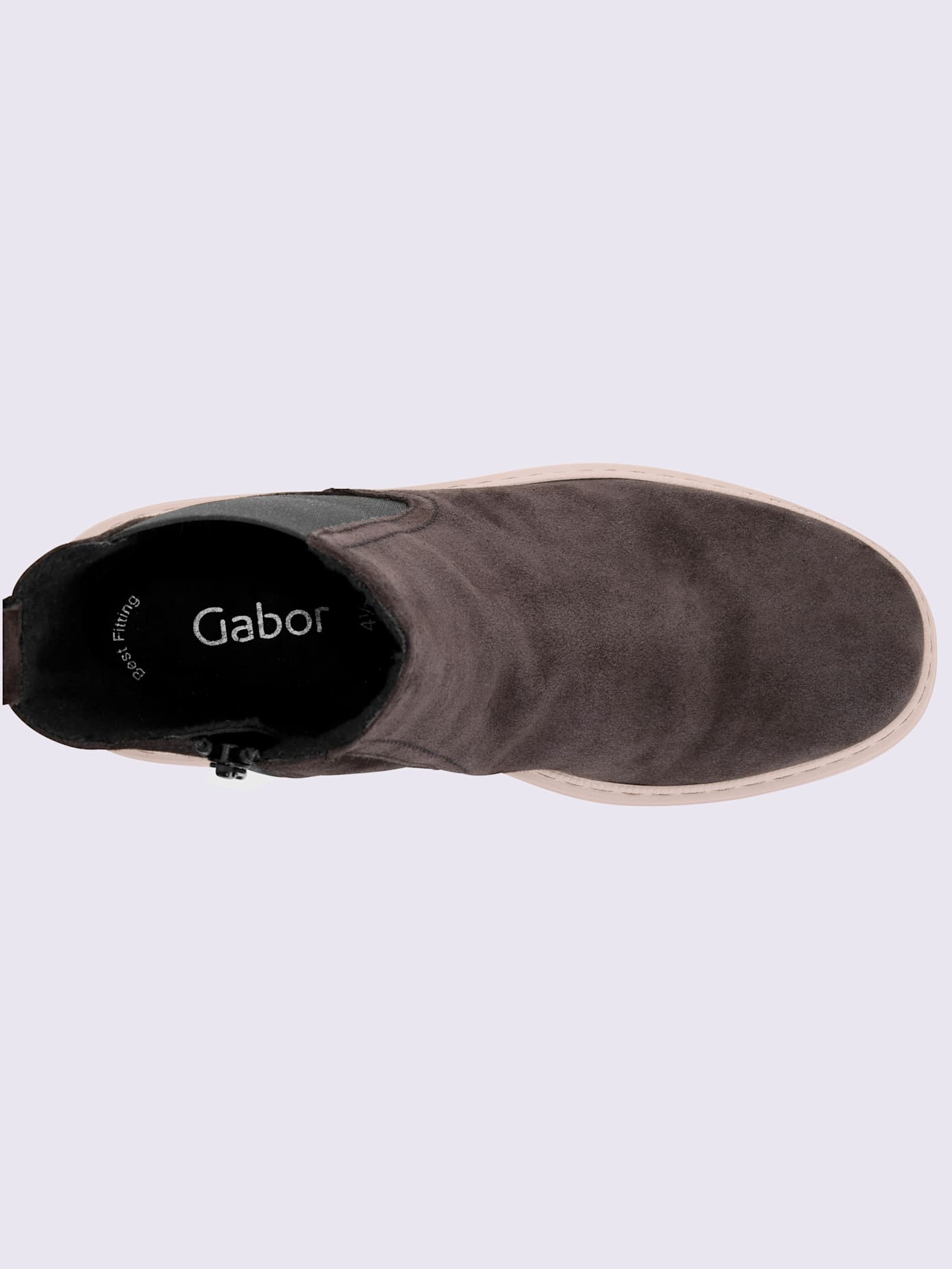 Bottines cuir velours de veau