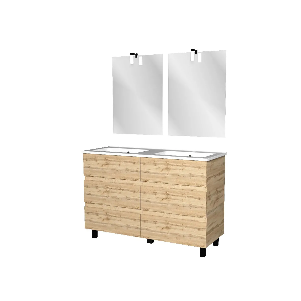 AURLANE TIMBER - Meuble salle de bain 120 cm