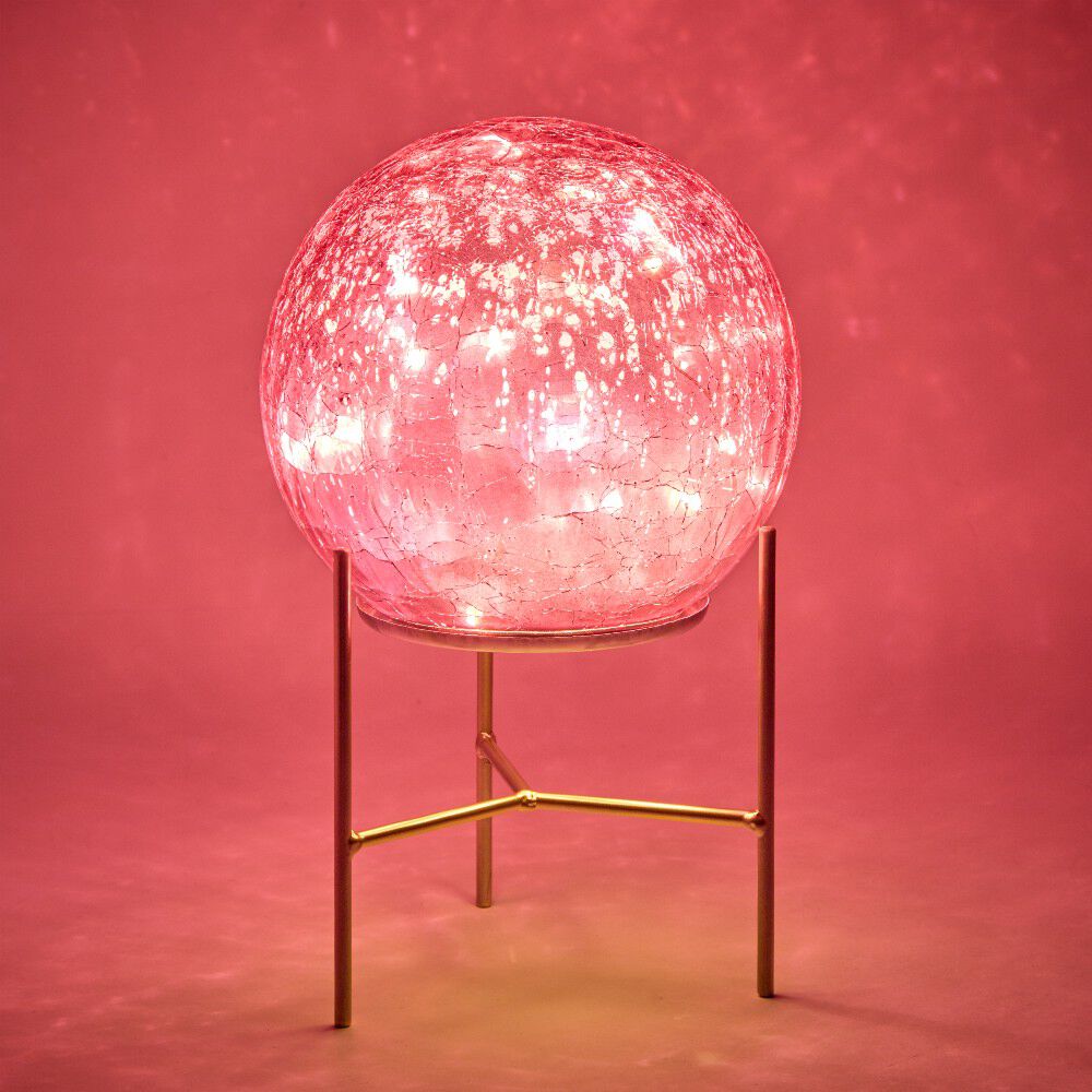 Boule Déco Led + socle doré