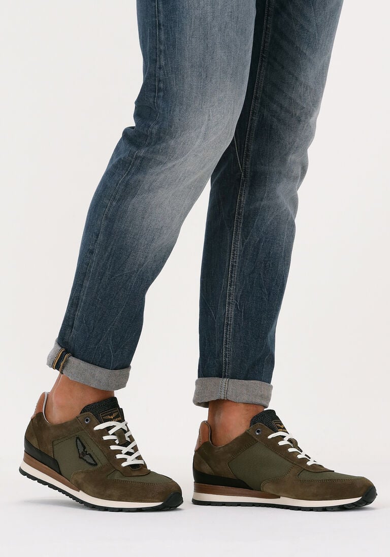 PME LEGEND groene pme legend lage sneakers lockplate