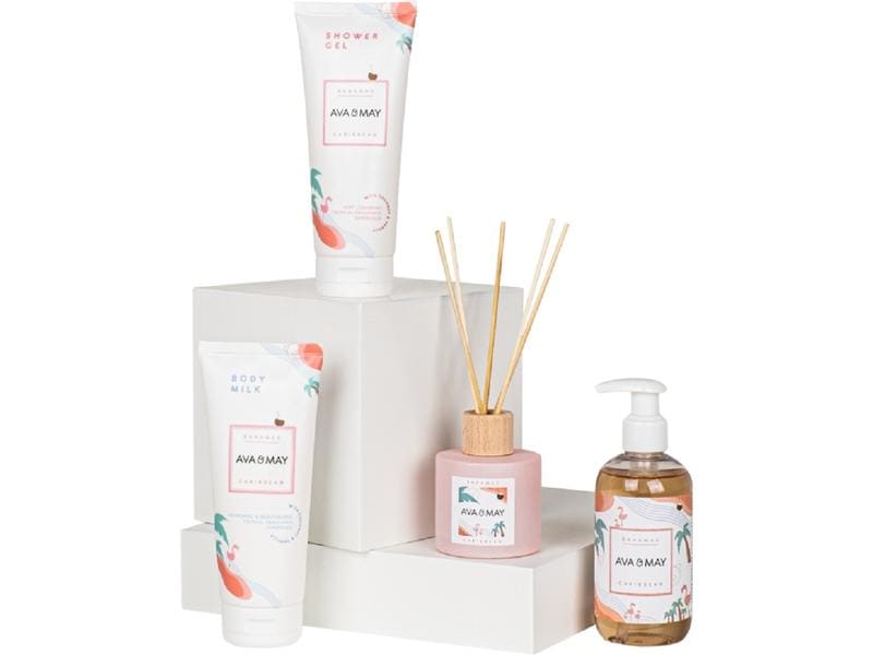 AVA & MAY Duftstäbchen Bahamas 100 ml Raumduft mit Stäbchen aus Rattan