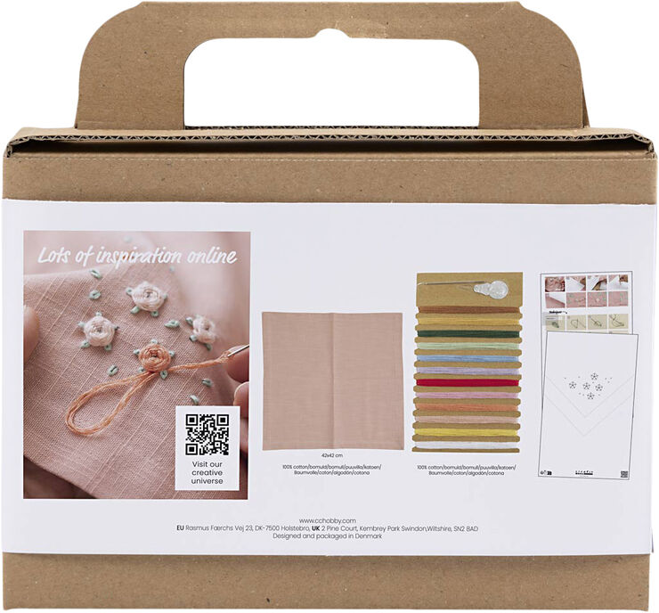 Creativ Company Mini DIY Kit Broderi, Stofserviet