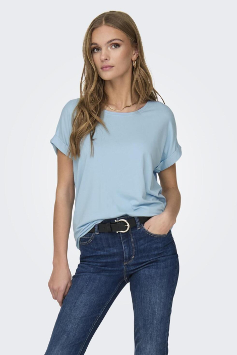 Only blauwe dames t-shirt