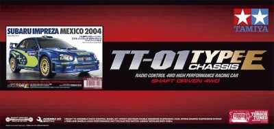 Tamiya - Rc Subaru Impreza Mexico 2004 Tt-01 Type-E Fjernstyret Bil Byggesæt - 1:10 - 47372